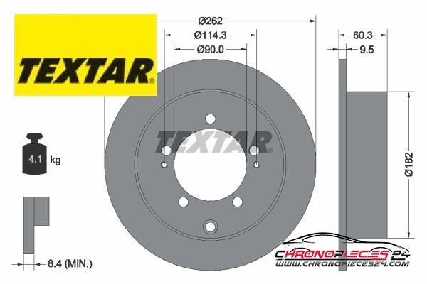 Achat de TEXTAR 92148600 Disque de frein pas chères