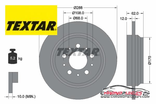 Achat de TEXTAR 92149203 Disque de frein pas chères