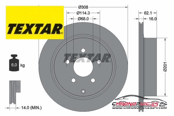 Achat de TEXTAR 92149303 Disque de frein pas chères