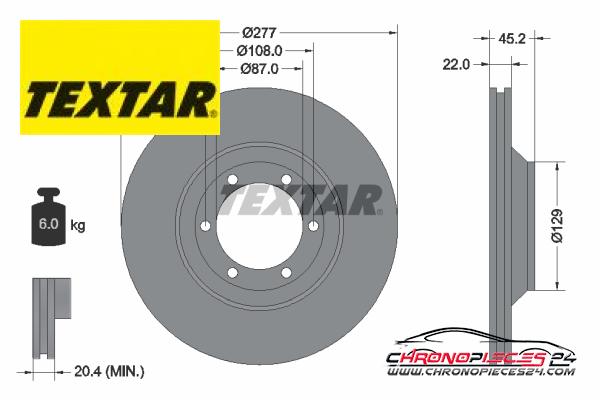 Achat de TEXTAR 92149400 Disque de frein pas chères