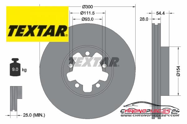 Achat de TEXTAR 92151903 Disque de frein pas chères