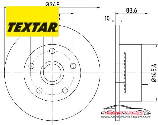 Achat de TEXTAR 92154303 Disque de frein pas chères