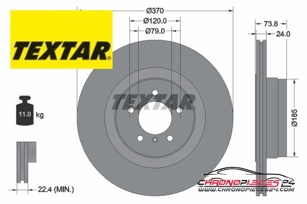 Achat de TEXTAR 92155203 Disque de frein pas chères