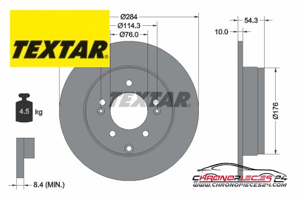 Achat de TEXTAR 92166600 Disque de frein pas chères