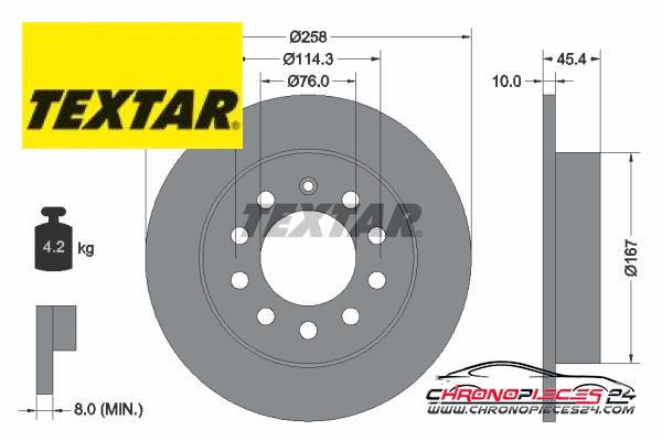 Achat de TEXTAR 92166700 Disque de frein pas chères