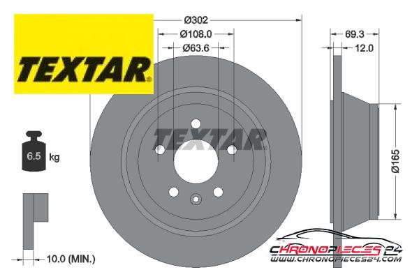 Achat de TEXTAR 92168403 Disque de frein pas chères