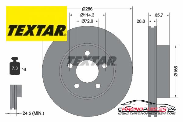 Achat de TEXTAR 92169003 Disque de frein pas chères