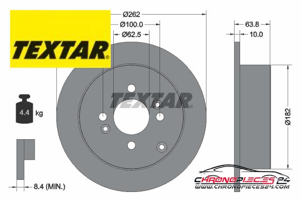 Achat de TEXTAR 92161303 Disque de frein pas chères