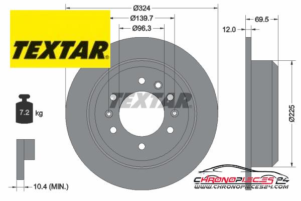 Achat de TEXTAR 92161800 Disque de frein pas chères