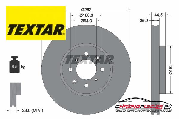 Achat de TEXTAR 92170703 Disque de frein pas chères