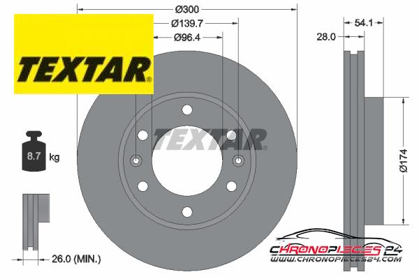 Achat de TEXTAR 92164500 Disque de frein pas chères