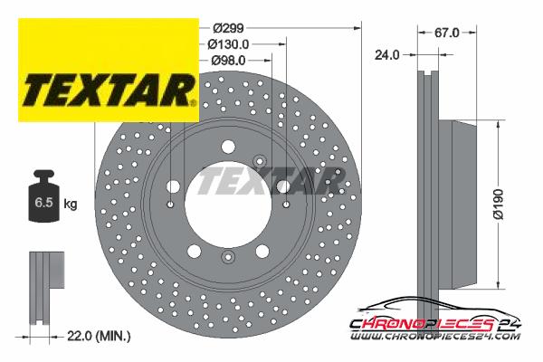 Achat de TEXTAR 92176705 Disque de frein pas chères