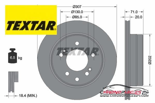 Achat de TEXTAR 92203103 Disque de frein pas chères