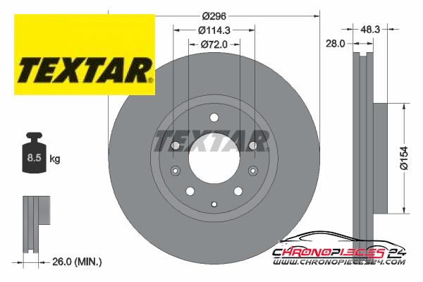 Achat de TEXTAR 92180803 Disque de frein pas chères