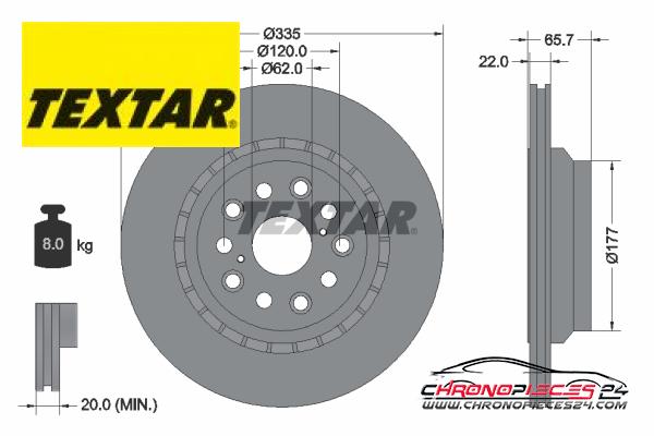 Achat de TEXTAR 92224403 Disque de frein pas chères