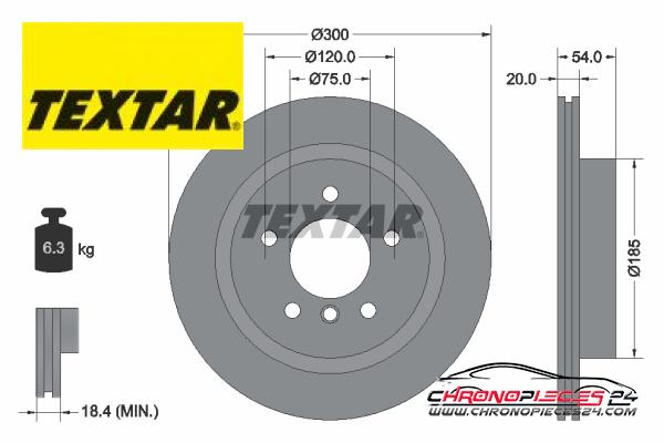 Achat de TEXTAR 92196605 Disque de frein pas chères