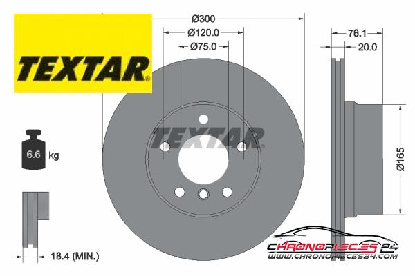 Achat de TEXTAR 92199503 Disque de frein pas chères