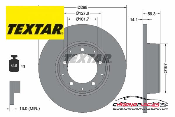 Achat de TEXTAR 92230503 Disque de frein pas chères