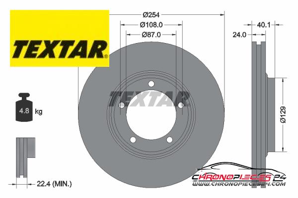 Achat de TEXTAR 92234500 Disque de frein pas chères