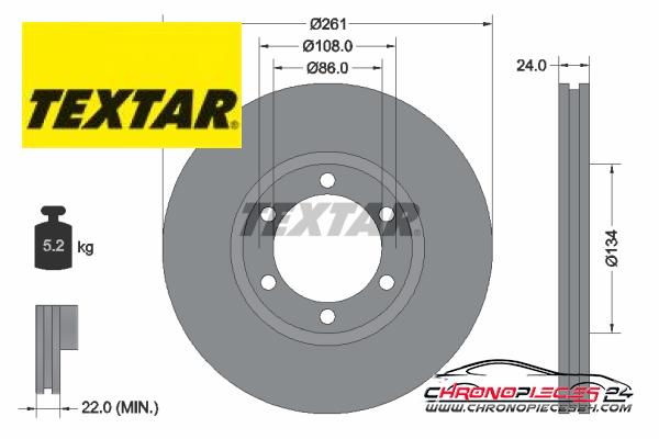 Achat de TEXTAR 92234700 Disque de frein pas chères