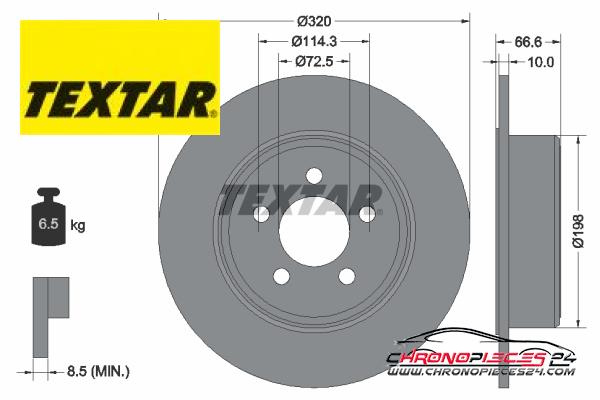 Achat de TEXTAR 92234803 Disque de frein pas chères