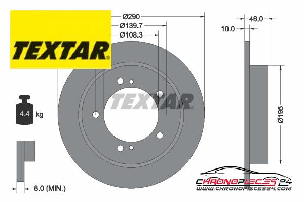 Achat de TEXTAR 92237300 Disque de frein pas chères