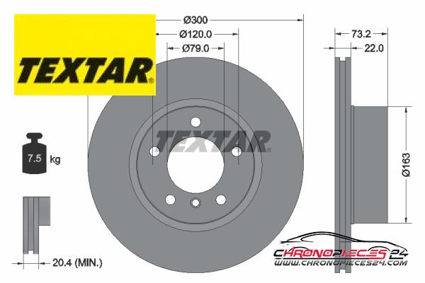 Achat de TEXTAR 92238505 Disque de frein pas chères