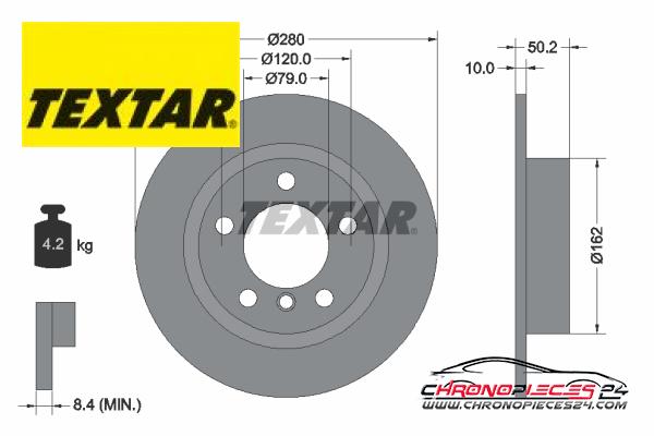 Achat de TEXTAR 92238703 Disque de frein pas chères