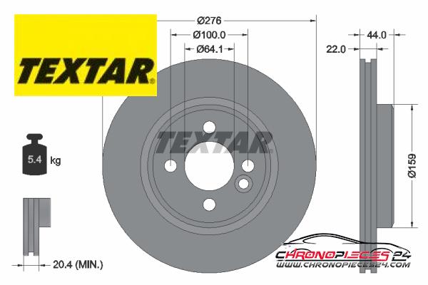 Achat de TEXTAR 92262403 Disque de frein pas chères