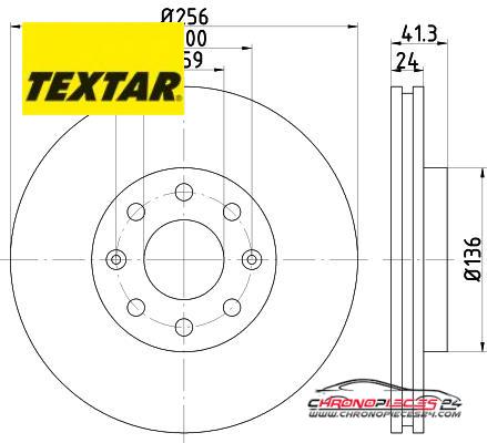 Achat de TEXTAR 92263303 Disque de frein pas chères