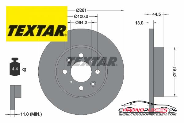 Achat de TEXTAR 92090100 Disque de frein pas chères