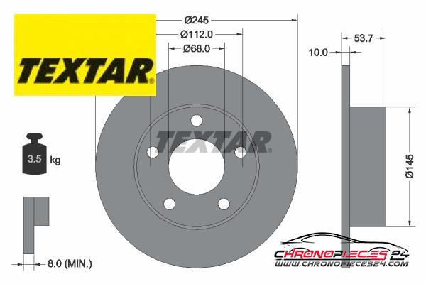 Achat de TEXTAR 92090803 Disque de frein pas chères