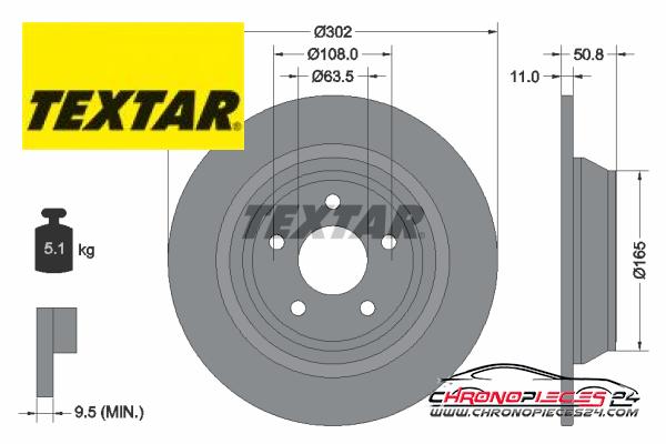 Achat de TEXTAR 92268703 Disque de frein pas chères