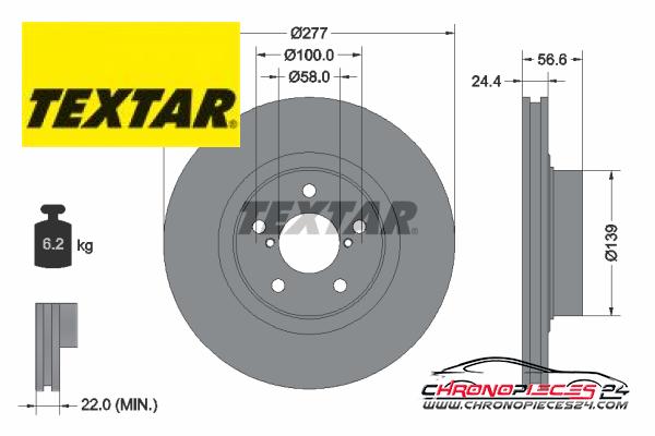 Achat de TEXTAR 92094603 Disque de frein pas chères