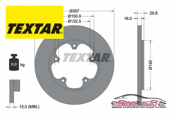 Achat de TEXTAR 92274103 Disque de frein pas chères