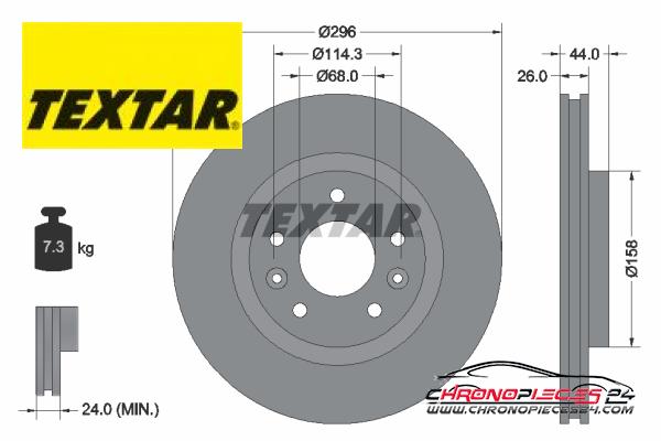 Achat de TEXTAR 92274203 Disque de frein pas chères