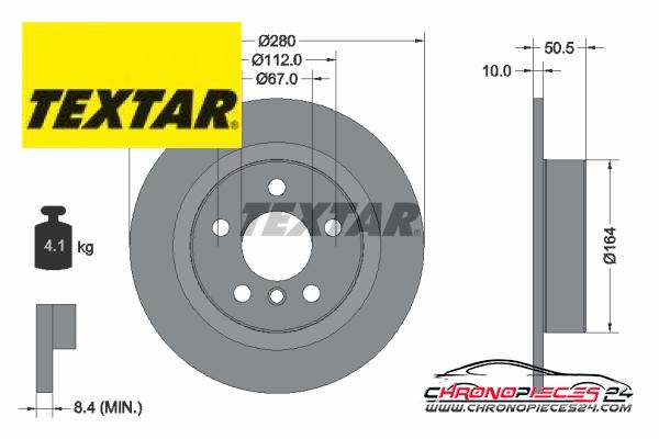 Achat de TEXTAR 92274603 Disque de frein pas chères