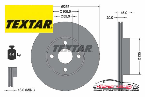 Achat de TEXTAR 92096800 Disque de frein pas chères