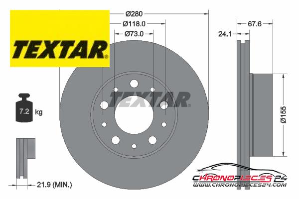 Achat de TEXTAR 92275105 Disque de frein pas chères