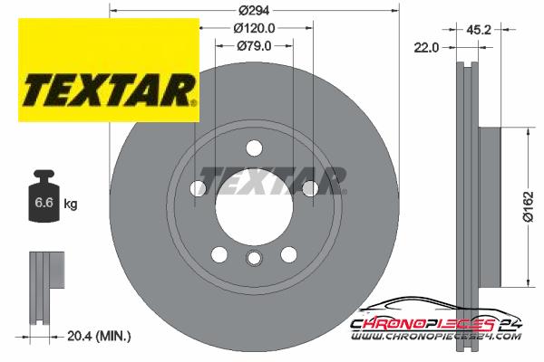 Achat de TEXTAR 92277805 Disque de frein pas chères