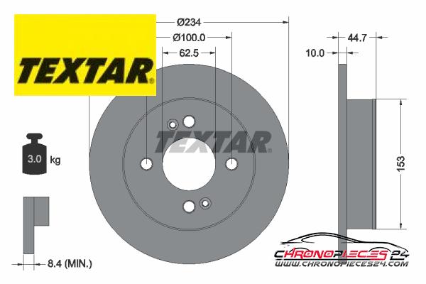 Achat de TEXTAR 92291603 Disque de frein pas chères