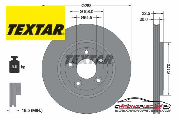 Achat de TEXTAR 92099100 Disque de frein pas chères