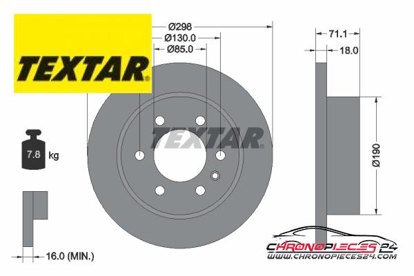 Achat de TEXTAR 92301103 Disque de frein pas chères