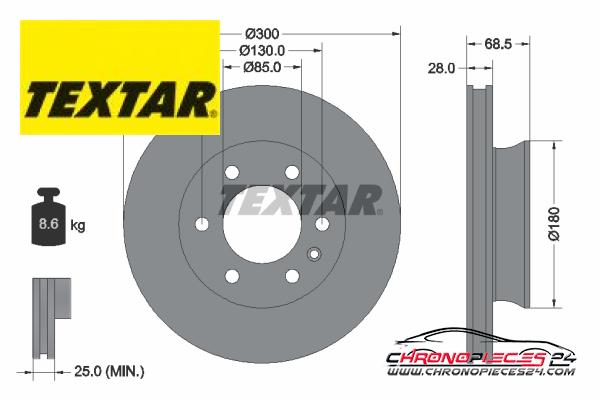 Achat de TEXTAR 92301203 Disque de frein pas chères