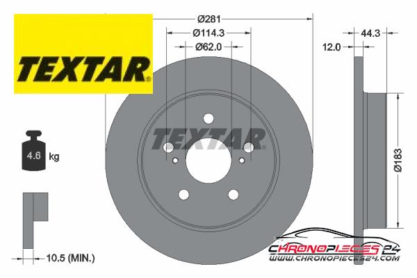 Achat de TEXTAR 92301403 Disque de frein pas chères