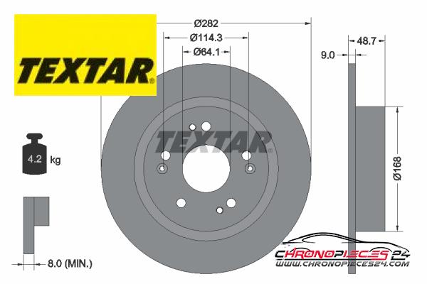 Achat de TEXTAR 92301603 Disque de frein pas chères