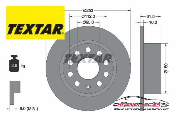 Achat de TEXTAR 92306603 Disque de frein pas chères