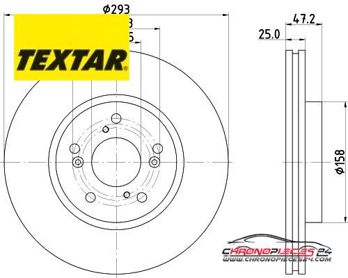 Achat de TEXTAR 92321303 Disque de frein PRO pas chères