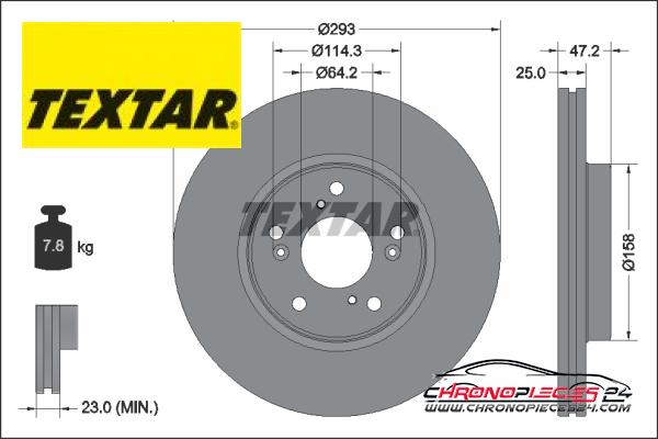 Achat de TEXTAR 92321303 Disque de frein PRO pas chères