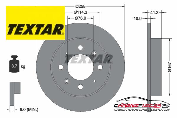 Achat de TEXTAR 92134303 Disque de frein pas chères